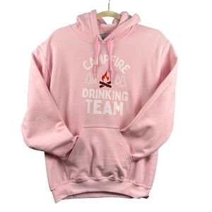 Funny Grapic Small Pink Campfire Drinking Team Hoodie Sweatshirt Girls Weekend